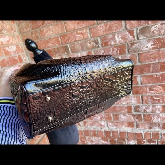 Brahmin Melbourne Celia cocoa satchel bag